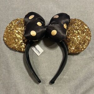 Disney Gold and Black Sequin Minnie Mouse ears